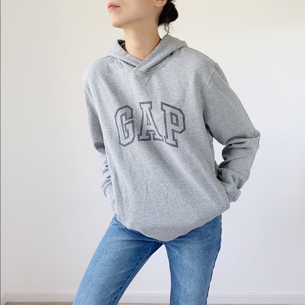 GAP Classic Hoodie sweater pullover top w pockets - Picture 3 of 5